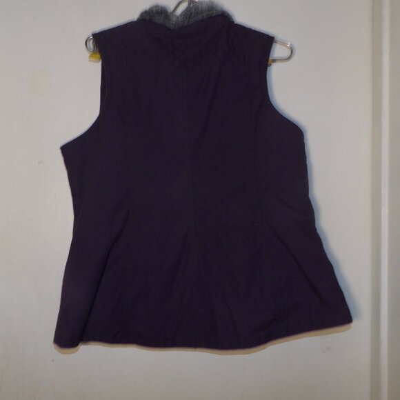 Noble Outfitters Quilted Cotton & Faux Fur Vest Big Girl's Sz L - Picture 5 of 5